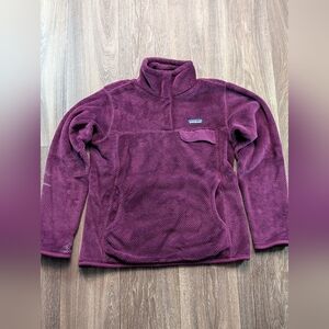 Patagonia Purple Re-Tool Snap-T Fleece Pullover Jacket Womens Medium Soft Warm